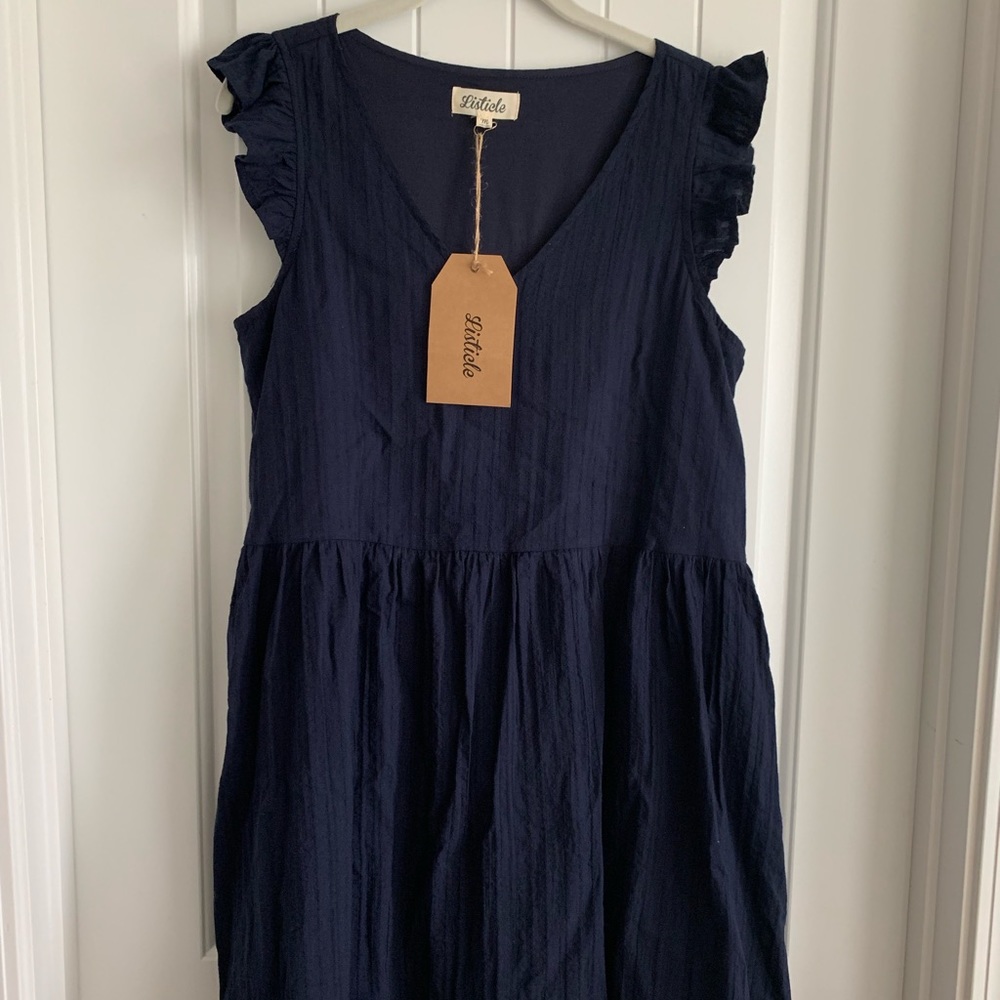 Listicle flutter sleeveless dress NWT